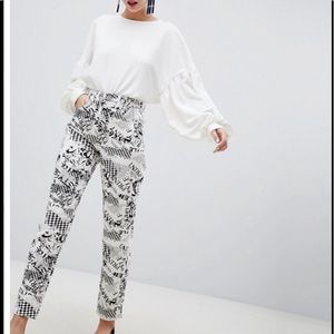 Black and white Asos jeans
